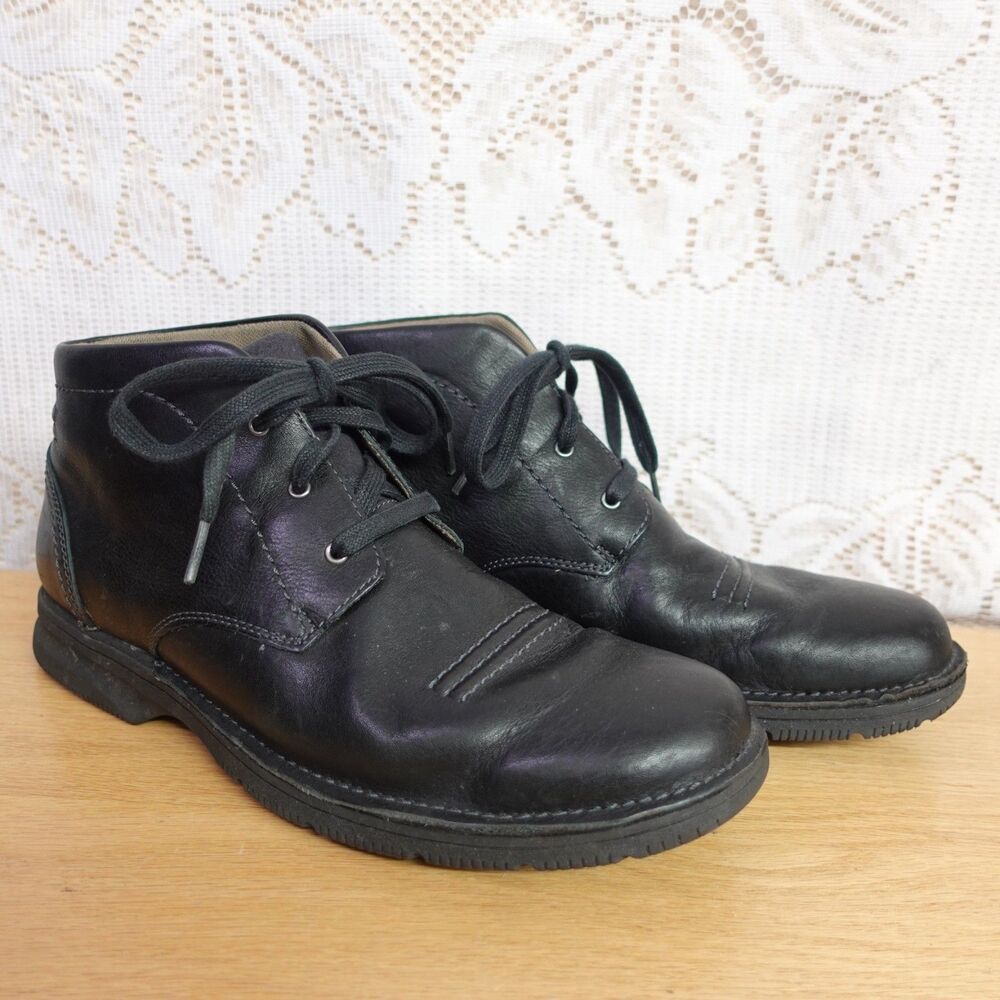 Clarks Lace Up Ankle Boot Leather Mens Size 10.5 Professional Dress Academia